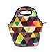 Produktbild joybuy Neopren Isolierte Lunch Bag Wasserdichte Picknick Tote mit feinem Neopren Wasserdicht Material und Kühler Reißverschluss – Aufbewahrungstasche Lunch-Box Gourmet Food Bag Handtasche für Schule Arbeit Büro