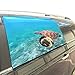 Produktbild Flexible Schildkröte In Blue Ocean Faltbarer Hund Sicherheit Auto Gedruckt Fenster Zaun Vorhang Barrieren Beschützer Für Baby Kind Einstellbar Flexible Sonnenschutzabdeckung Universal Fit Für Suv