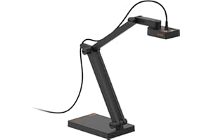 Ipevo V4K PRO 120 4K USB Document Camera, 120 Degree FOV Lens, Sony CMOS Sensor, Fast Autofocus, AI Noise Reduction, Webcam, USB Plug and Play, Video Conferencing, Streaming, Work from to