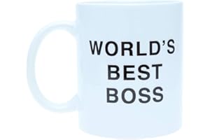 DOITOOL - Tazza in ceramica, 350 ml, motivo: Dunder Mifflin Worlds Best Boss Water Cup Personality Office Coffee Cup (bianco)