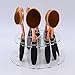 Clear Acrylic Cosmetic Tool Make Up 10 Hole Oval Makeup Brushes Holder Drying Rack Organizer Cosmetic Shelf Tool Double Layer Beauty