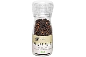 Poivre Noir en Grains Bio - La Caravane Des Épices - 100% d’Ingrédients Naturels - Sublime vos Plats et Préparations Maison - Certifié IFS, Ecocert - 40g - ALBERT MÉNÈS