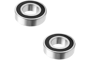 Othmro Lot de 2 Roulements à Billes à Double, 17x35x10 mm, Roulements à Billes en Acier au Carbone avec Double Blindage, Roulement à Billes à Gorge Profonde 6003-2RS, pour Machines de Jardin et Outils