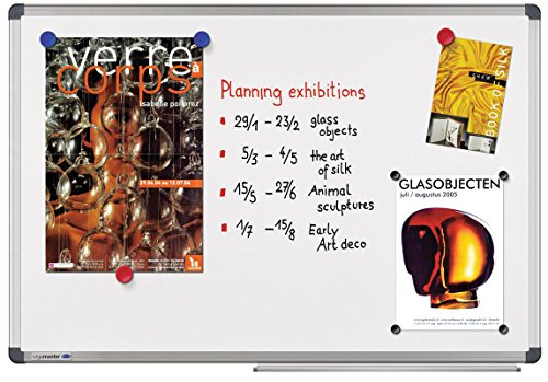 Legamaster 7-102254 Universal Whiteboard, lackierte Stahloberfläche, mit Boardmarkern beschreibbar und abwischbar, 120 x 90 cm