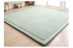 CASTLYE Kinderteppich Korallensamtteppich Teppiche Fürs Kinderzimmer Matten Teppich Anti Rutsch Unterlage Teppich Wohnzimmer, Hellgrün, 150x200cm