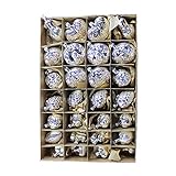  Weihnachtsbahnhof 28er Christbaumschmuckset Lauscha Silber #4, liebevoll mundgeblasen und von Hand mit echtem Silber versilbert