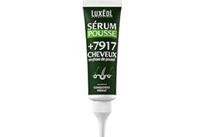 Luxéol - Sérum Pousse Cheveux - Réactive La Pousse Des Cheveux Existants & En Manque De Densité - Extrait De Pousse De Pois - 98% D'Ingrédients D'Origine Naturelle** - H/F - Fabriqué En France - 50ml
