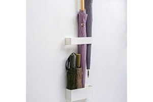 HLJS Regenschirmständer Wand Schirmständer Regenschirm Wandmontage, Umbrella Stand Mit Wasserauffangschale Für Lange/Kurze Sonnenschirme,Flur Zuhause Und BüRo, Keine Löcher (A: Klettverschluss)