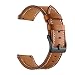 Produktbild Samsung Gear Sport / Gear S2 classic Armband Amoer Leder Braun Armbänder für Gear Sport Gear S2 Classic (nicht für S2 Sport) Lederarmband Uhrenarmband Unisex mit Schnalle aus Edelstahl schnellwechsel 20mm (Braun)