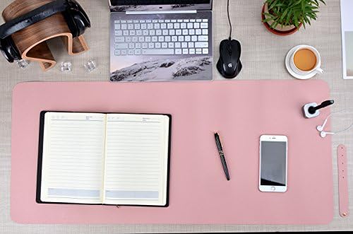Mouse pad Oversized PU Leather Mouse Pad 35.4x15.7x0.07 inch,Xingzhao Multifunctional Large Office Writing Desk Computer leather Mat Mousepad,Best for Game / Office / Home Use(pink)
