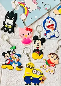LE DELITE Keychains for Kids Boys (Pack of 10 Pieces) , Girls / Cute Stylish Unicorn Cartoon KEYRINGS for Kids School Bag Women Purse/ Return Gift Party Favor for KANJAK , Christmas