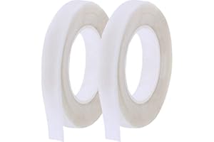 MNIXY Woohome 2 pezzi Florist Stem Stiel Band Decor Band 1/2 pollici x 90 piedi Floral Wire Tape per mazzo Stem Wrap Florist (bianco)