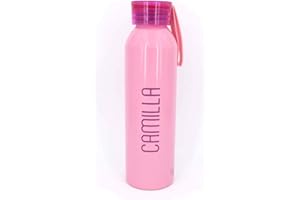 VIRCA Borraccia Personalizzata con Nome per Bambini Adulti, Super Leggera, Lavabile in Lavastoviglie, Alluminio 600ml