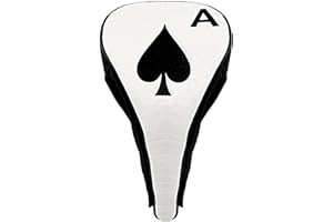 JP Lann Couvre-tête magnétique Ace of Spades Golf - Style et Protection Haut de Gamme - Noir/Blanc - Convient aux conducteurs de 460 CC - Accessoires de Golf Amazon