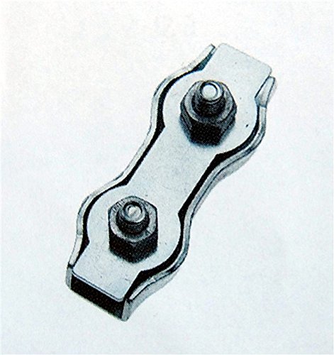 Preisvergleich Produktbild 4 Stück Duplex Drahtseilklemme Seilverbinder Seil Ø 1-3 mm, verzinkter Stahl