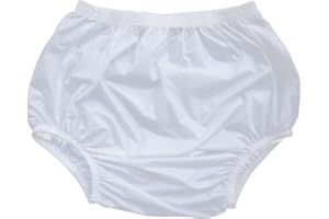 Haian Paquete de 3 pantalones de plástico para incontinencia para adultos (3XL, blanco)