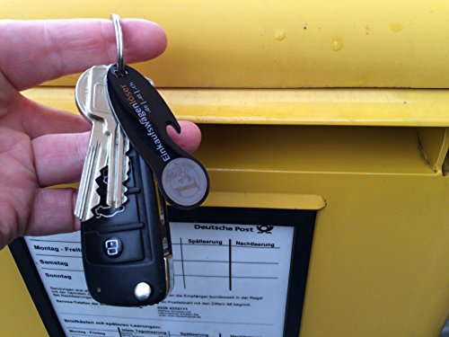 Schlüsselanhänger mit Einkaufswagenchip 10 Stück AF Edelstahl mit Schlüsselschutz - 6