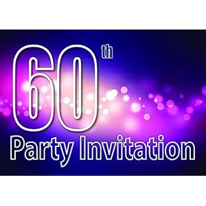 60th Theme Birthday Party Einladungen Einladungen Kinder Erwachsene Männer / Frauen