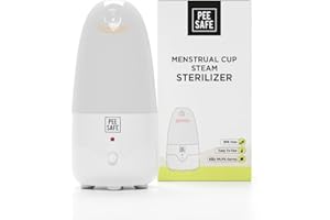 PEESAFE Menstrual Cup Steam Steriliser Cleaner | Sanitise Menstrual Cups & Discs, Kegel Balls with Ease | Menstrual Cup Steriliser Machine | Sterilises in 3-5 mins & Switches Off Automatically