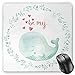 Produktbild HYYCLS Whale Mauspads, Whale with Be My Love Quote Hearts inside Floral Wreath Romantic Marine Image, Standard Size Rectangle Non-Slip Rubber Mousepad, Almond Green Pink