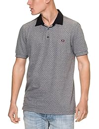 Fred Perry Polka Dot Oxford Pique shirt Dark Carbon, Polo