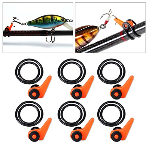 Preisvergleich Produktbild 10 Stück justierbare Haken- / Spinnköderhalter für Angelruten