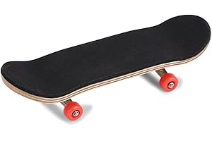 MAGT Finger Skateboards, 1Pc 5 layered Maple Wooden+Alloy Fingerboard Finger Skateboards With Box Reduce Pressure, relaxing your brain, Kids Gifts (Red)