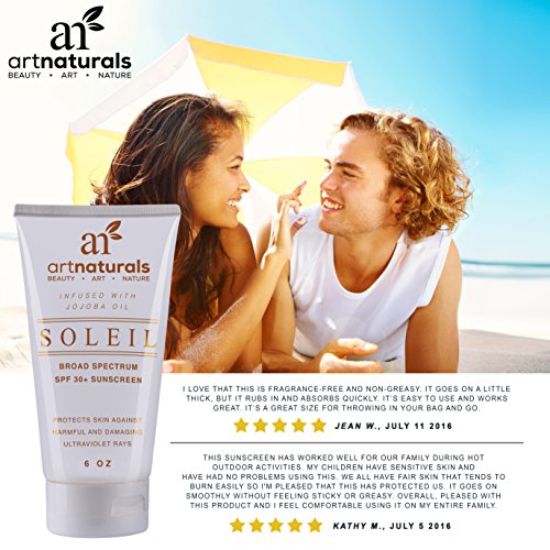 ArtNaturals Sonnencreme SPF 30 Wasserresistenter Sonnenschutz – Breitspektrum – mit Jojoba- & Kokosöl – 177 ml - 7