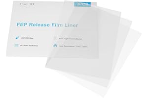 Sovol 3PCS FEP Release Film 260x200x0.15mm paraSaturn, Saturn S, Photon Mono X, Mono X 6K, M3 Plus,QIDI S Box Todas las impresoras UV LCD SLA 3D de 8.9 pulgadas, con 95% de transmisión de luz