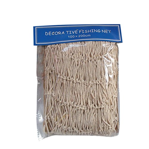 Ecarton Deko Fischernetz 100 x 200 cm Natur Maritime Dekoration