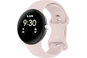 Vozehui Paski kompatybilne z Google Pixel Watch miękki silikonowy zamiennik sportowy pasek do zegarka Google Pixel Watch kobiety mężczyźni