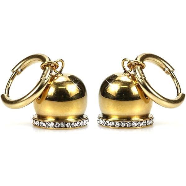 Reloj De Oro 18k Orecchini A Cerchio In Oro Bianco - Campanella Media 22 Mm Pendientes De Oro Mujer 18 Kilates