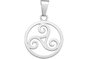 FELICIDADE Pendentif Triskell Breton en Acier Inoxydable - Symbole Celtique de Harmonie et Énergie, Bijou Unisexe