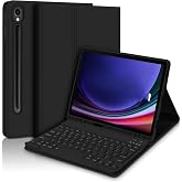 UnDePlus Samsung Galaxy Tab S9 FE Plus/S10 Plus/S9 Plus ile uyumlu Kılıf Kablosuz Klavyeli Case Mobax T&uuml;rk&ccedil;e X610-16-810-18 X