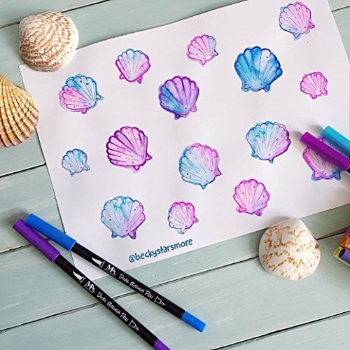 Pinselstift-Set mit zwei Spitzen– 12 Farben – Langlebig, Wasserfarben-Effekt, Aquarell – Ideal für Malbücher, Manga, Comic, Kalligrafie – MozArt Supplies - 6