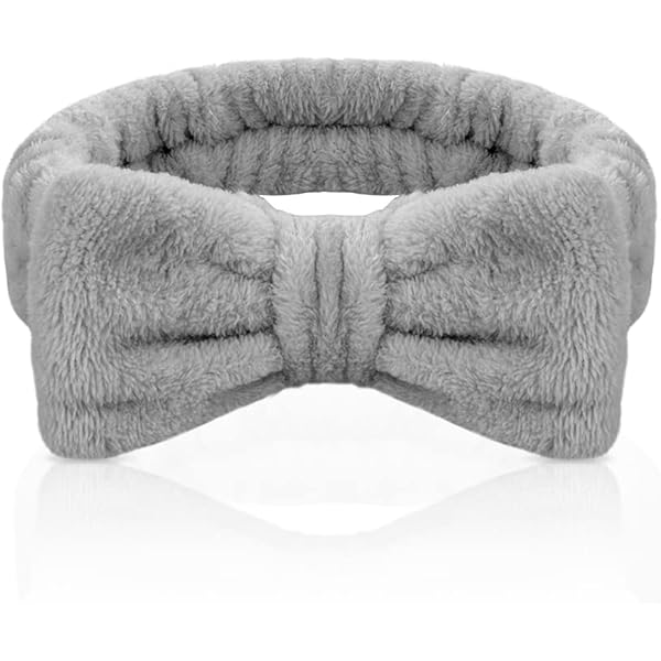 Accessoire Soins Peau Lot 3 Bandeaux Lavage Visage - Oreilles Ours, Microfibre, Réutilisables, Lavage Maquillage Bandeau élastique Soins Peau