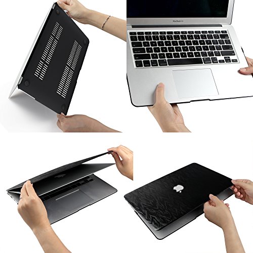 iDOO MacBook Schutzhülle / Hard Case Cover Laptop Hülle [Für MacBook Air 13 Zoll: A1369/A1466] – matt, dunkle Nacht - 6