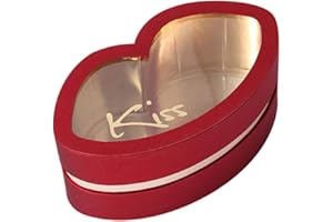 Cabilock San Regalo di Giorno Scatola Labbro Rosso Contenitore di Caramella Bouquet di Fiori Regalo Scatola di Imballaggio Fiorista Box con Finestra Coperchio per La Cerimonia