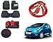 Auto Pearl Premium Quality Car Accessories Combo of Car Floor Foot Mats 4D Black. & Premium Make Red Black Car Pet Seat Cover. & Car Heavy Duty Jumper Booster Cables Anti Tangle Copper. RS.2489.00