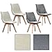 Produktbild ESTEXO 2/4/6/8x Retro - Esszimmerstuhl Ubbo, Esszimmerstühle, Stuhlgruppe, Stühle, Stuhl, Küchenstuhl (Beige, 2)