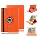 Produktbild 7.9'' Case für iPad mini Hülle,elecfan® 360°Grad Drehung Hülle für iPad mini 1 / iPad mini 2 / iPad mini 3 Ledertasche lederhülle Case Smart Cover Tasche Flip Case Cover mit Auto Wake up und Standfunktion für iPad mini 1 2 3 (iPad Mini 1/2/3, Orange)