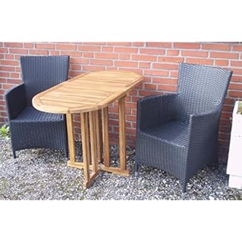 Balkon Tisch Klapp Tisch Gartentisch Beistell Tisch Bistro Tisch Teak Massiv Holz Oval 120 X 60 X 75cm Gateleg Table
