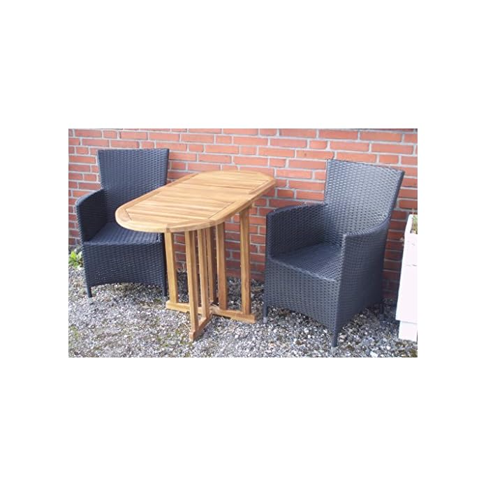 Balkon Tisch Klapp Tisch Gartentisch Beistell Tisch Bistro Tisch Teak Massiv Holz Oval 120 X 60 X 75cm Gateleg Table