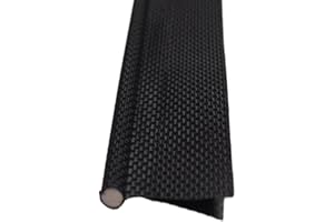 ETOMVOOP Riel para toldo de caravana de 3 metros, doble solapa de 6 mm, núcleo de PVC, color negro, apto para todos los campamentos, toldos, tiendas de campaña, autocaravanas