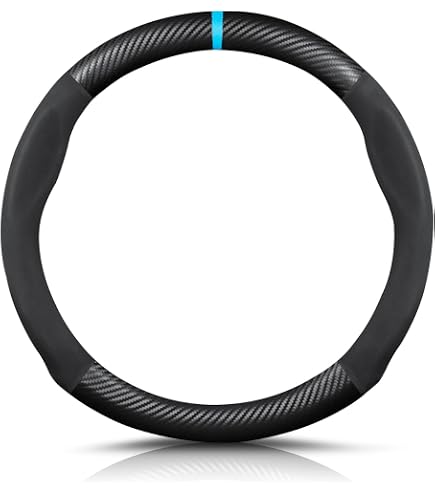 Greb 2 Pezzi Coprivolante In Pelle Scamosciata Per Alfa Romeo - Segmentato, Antiscivolo, Traspirante, Nero (A-Black) - 3