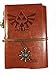Produktbild Leder-Tagebuch, Hyrule Emblem Notizbuch, nachfüllbar, Spirale,zelda täglicher Notizblock, klassisch, geprägt, Reise-Tagebuch, Kartenhalter,Aufbewahrungsbeutel mit blanko Seiten und Retro-Anhängern