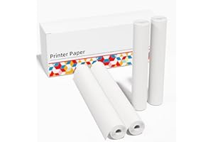 THERMAL LABELS A4 Thermal Paper Rolls 210x297mm, Thermal Roll Printer Paper Compatible with Phomemo M832/M834, Itari, MUNBYN, HPRT Thermal Printers Portable Printer 2 Rolls - 54 Sheets (27 Sheets/Roll)