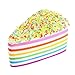 Produktbild Squishy Spielzeug, fat. chot Weich lebensecht Rainbow Cake langsam Rising Squeeze Party Food Dekoration Relax Dekompression Spielzeug Geschenk für Kind und Erwachsenen mit lindert Stress, PU, gelb, 14*9.5*8cm