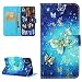 Produktbild M20 Handytasche Kompatible für Samsung Galaxy M20 Hülle 3D Muster Flip Case Cover PU Leder Tasche Handyhülle Schutzhülle Skin Ständer Klapphülle Schale Bumper Magnet Deckel Mädchen-Schmetterling