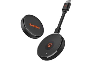 Leelbox Wireless Adapter Transmitter and Receiver 4K Wi-Fi Dongle Smart Display Dongle Screen Video TV Adapter für Miracast/DLNA/Airplay auf Android/OS/Windows/Mac OS/Projektor